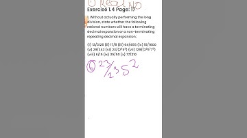 Class 10th maths (CBSE) 1.Real Numbers.      Exercise 1.4    #youtubeshorts #shorts #studybird