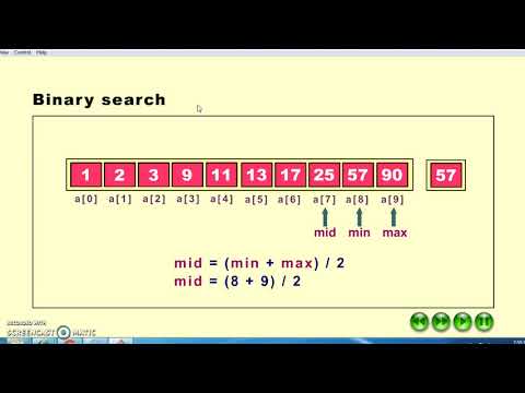 Data structures  : Binary search animated video