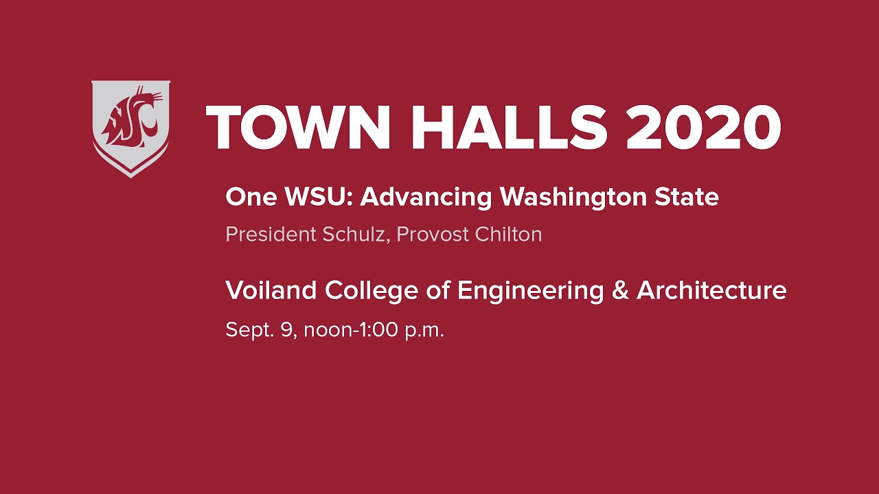 WSU Fall 2020 Town Hall Series -  VCEA Engineering & Architecture