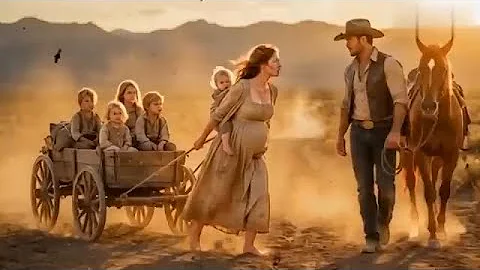 “You’re Coming With Me” the Cowboy Said—Seeing the Pregnant Widow Struggling to Pull the Wagon With