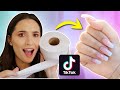 PROBANDO TRUCOS RAROS DE TIK TOK PARA UÑAS (BEAUTY HACKS VIRALES) *no van a creer esto*