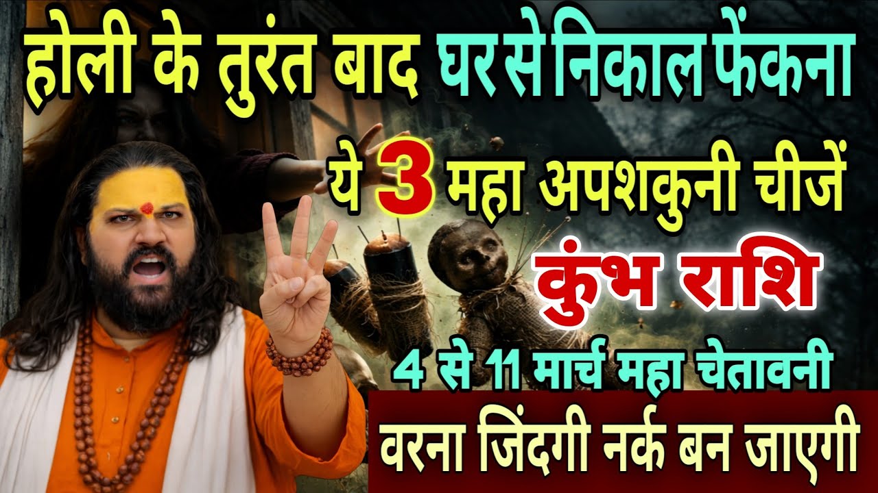 कुंभ राशि, 06,07,08,मार्च, होली के तुरंत बाद घर से बाहर निकाल फेंको यह तीन चीजें