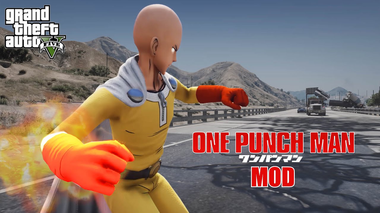 GTA 5 Saitama's Serious Punch One Punch Man Mod YouTube