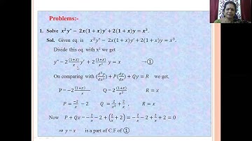 Video: Method of Variation of Parameters, Part - I