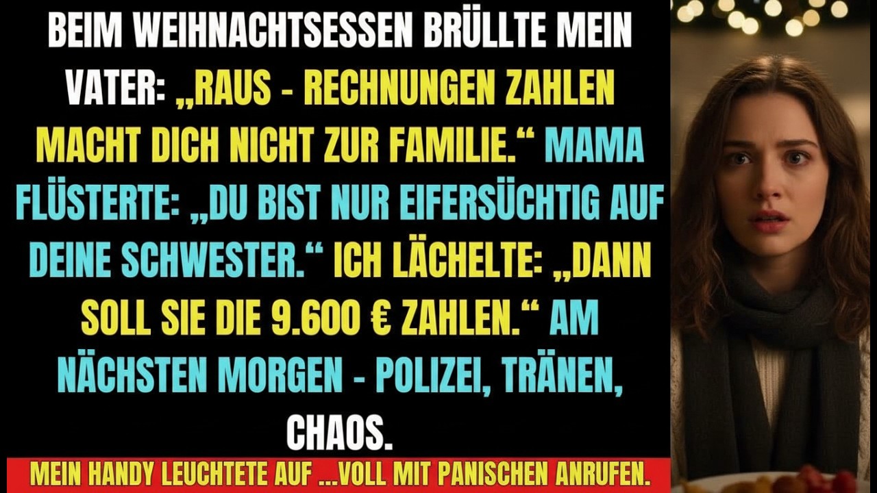 An Weihnachten warf mich mein Vater raus – am nächsten Morgen standen die Cops vor der Tür!“