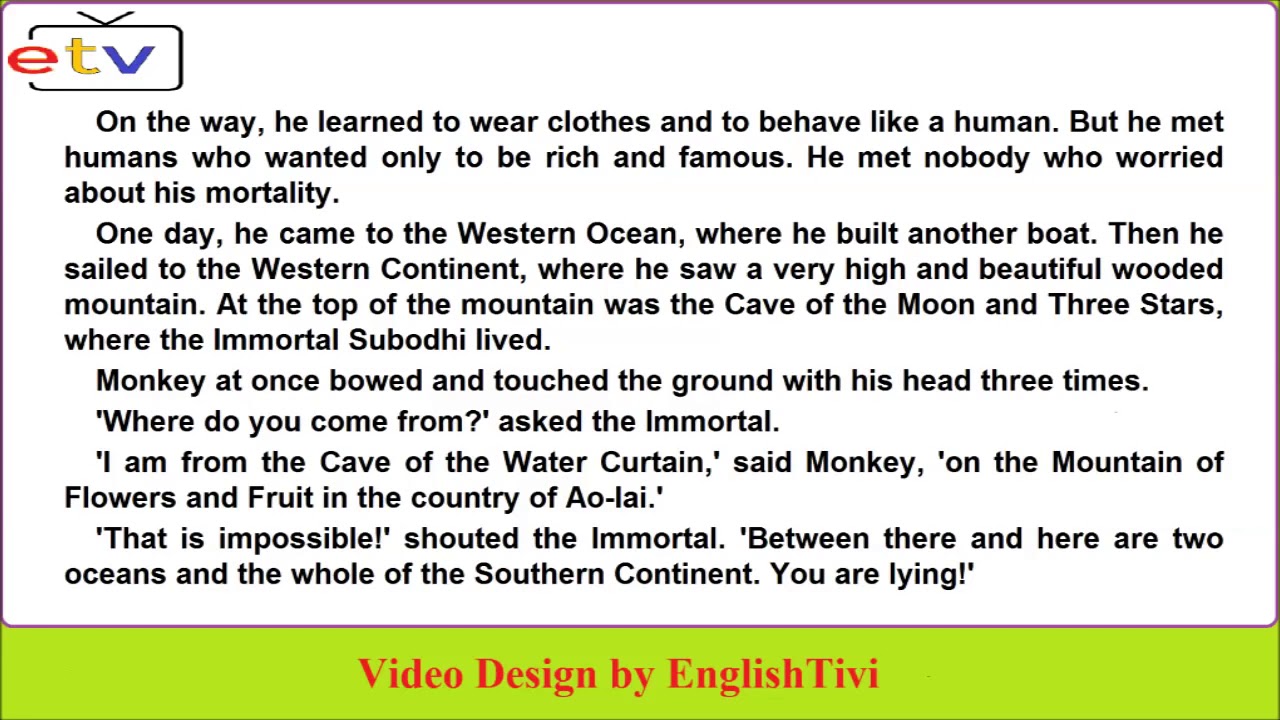 THE MONKEY KING  part 1