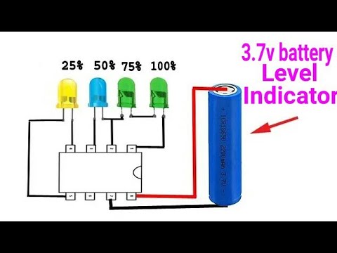 3.7v Battery Charger and control With 4 LED Indicators - YouTube