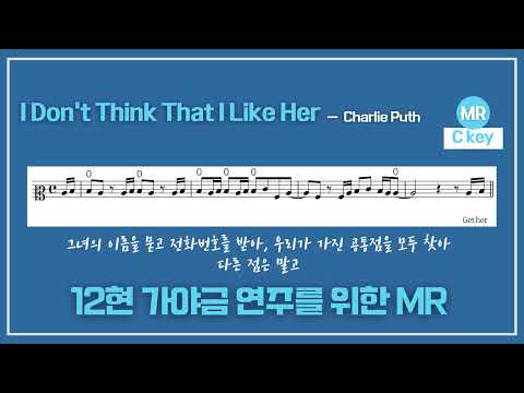 I Don't Think That I Like Her [25현 멜로디] (C) - Charlie Puth