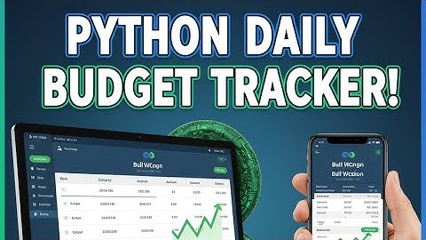 Build a Complete Budget Tracker App using Python | Expense Tracker Project with Database | project 