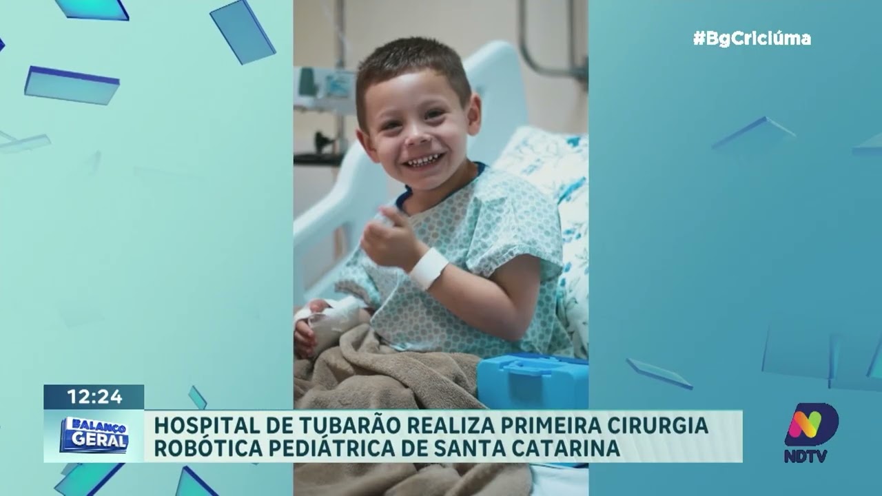 Tubarão sediou a primeira cirurgia robótica pediátrica de SC
