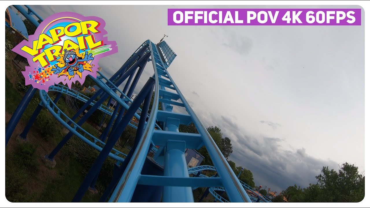 Official Vapor Trail backwards on-ride 4K POV @60fps - Sesame Place ...