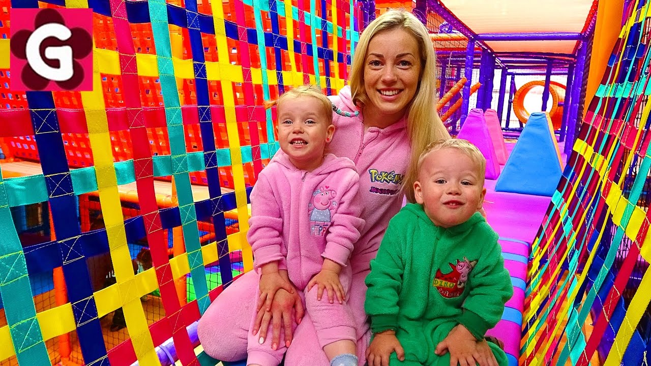 Gaby and Alex playing and having Fun at Indoor Playground