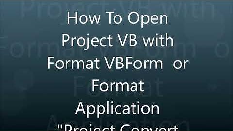 Cara membuka file project Visual Basic " Aplikasi Konversi Masehi - Hijriyah"