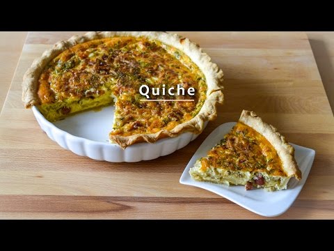 Simple Quiche Recipe with Caramelised Onion, Cheese, Egg and Ham