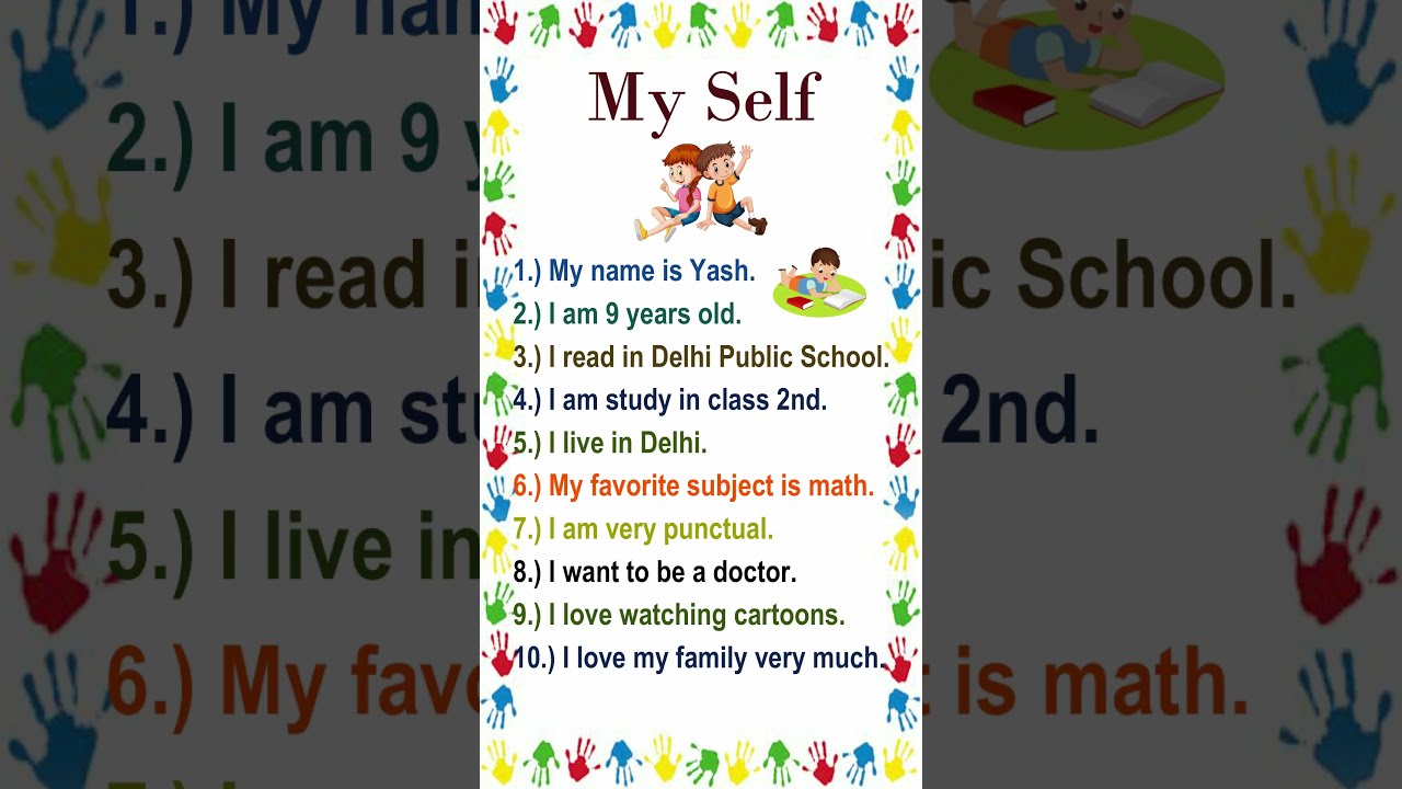 Myself 10 Lines On Essay In English About
