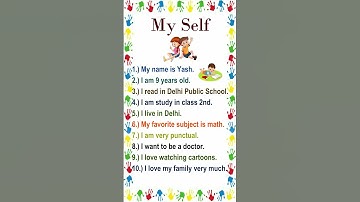 Thumbnail of Myself | 10 lines on Myself essay in English | Myself 10 lines Essay | About myself essay in English