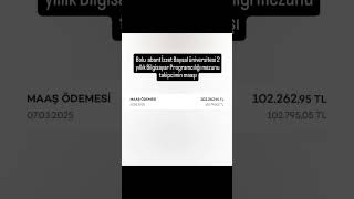 2 Yıllık Üniversite Bitirdi Ve Maaşı