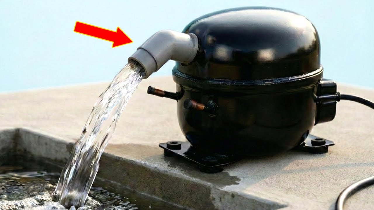 Миллиарды об этом не знают! 😱 Соберите мощный насос из компрессора от холодильника... БЕСПЛАТНО!