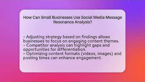 How Can Small Businesses Use Social Media Message Resonance Analysis? - Everyday-Networking