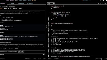 Random Pick with Weight Leetcode