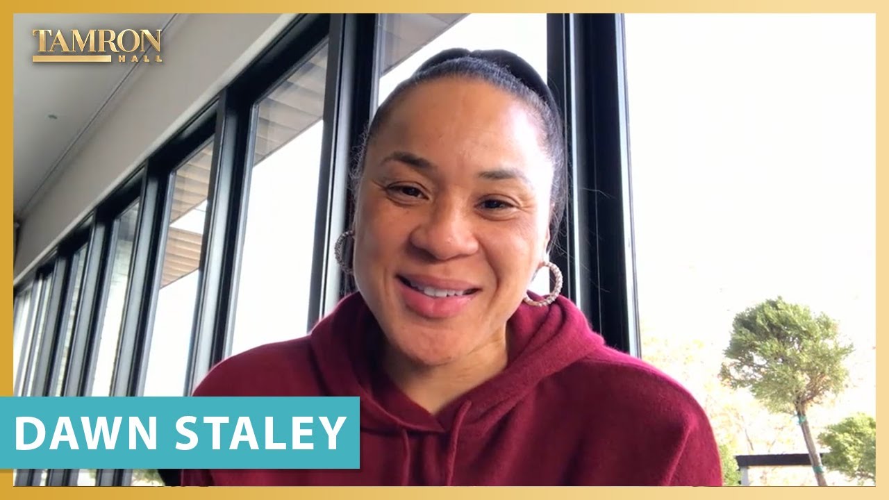 Basketball coach Dawn Staley speaks to female athletes of color in Omaha