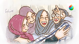 Tutorial Edit Foto Jadi Kartun | Medibang Paint Android screenshot 4