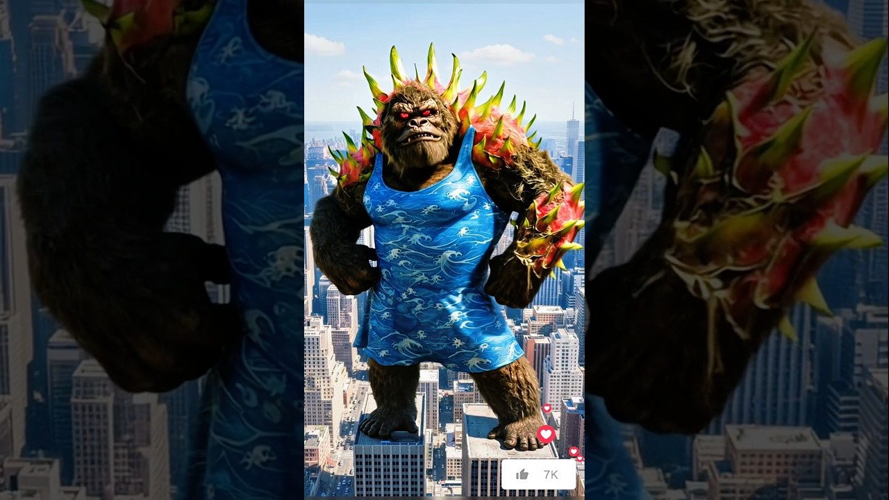 Giant brainrot dancing in the middle of the city in girl's clothes 💃🏙 