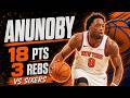 OG Anunoby 18 pts 3 rebs vs Sixers 2026 PO G1