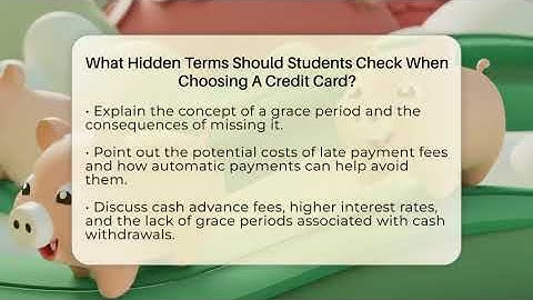 What Hidden Terms Should Students Check When Choosing A Credit Card? - Student Score Builder