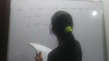 two vectors A and B are at right angles to each other