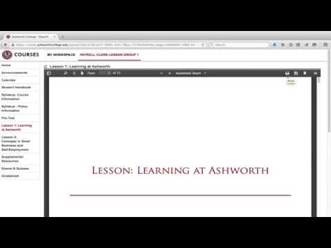 Getting Started In Your Ashworth College Online Program -  Part 2