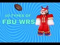 types of wr on Football universe (FBU)