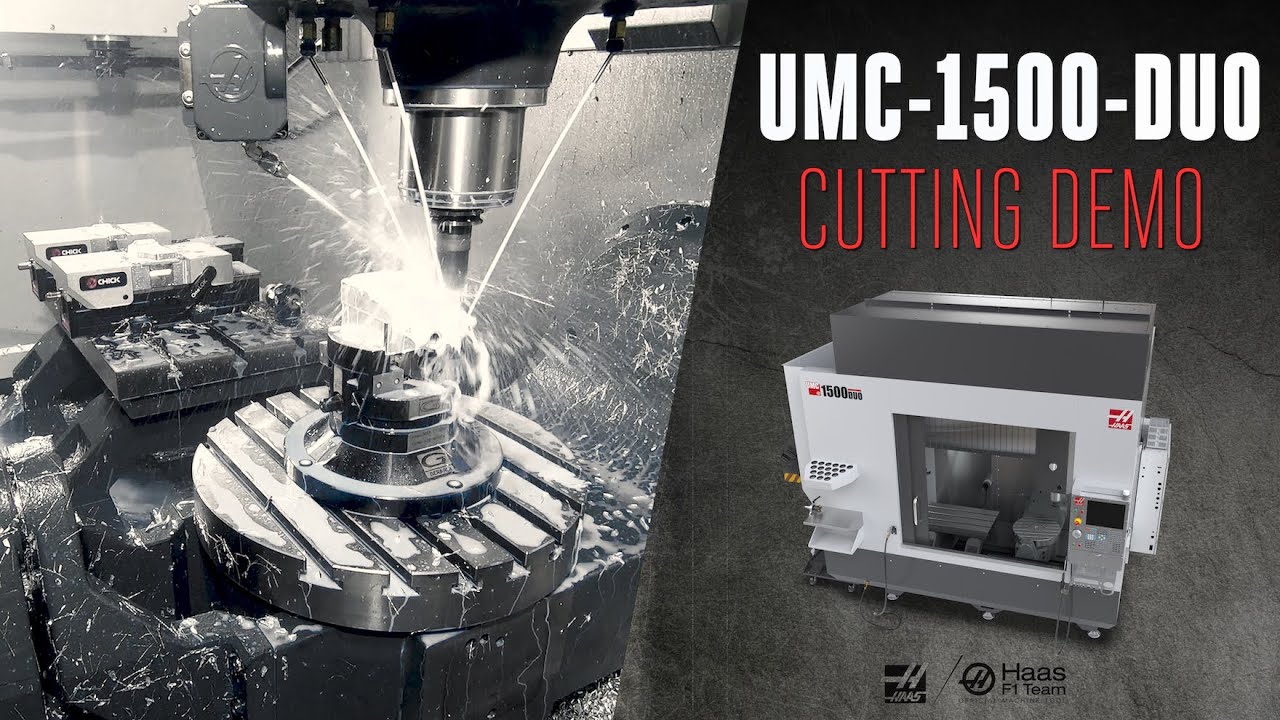 UMC-1500-DUO Cutting Demo - Haas Automation, Inc. - YouTube