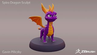 Spiro the Dragon Sculpt - ZBrush - Arnold Render