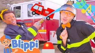 fire truck song with blippi and meekah educational songs for kids