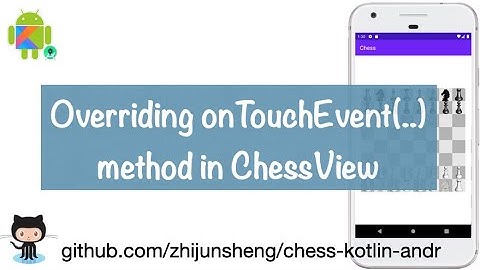 Android Chess 020: Overriding onTouchEvent(..) method in ChessView