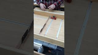 Cutting small parts on table saw sled #woodworking