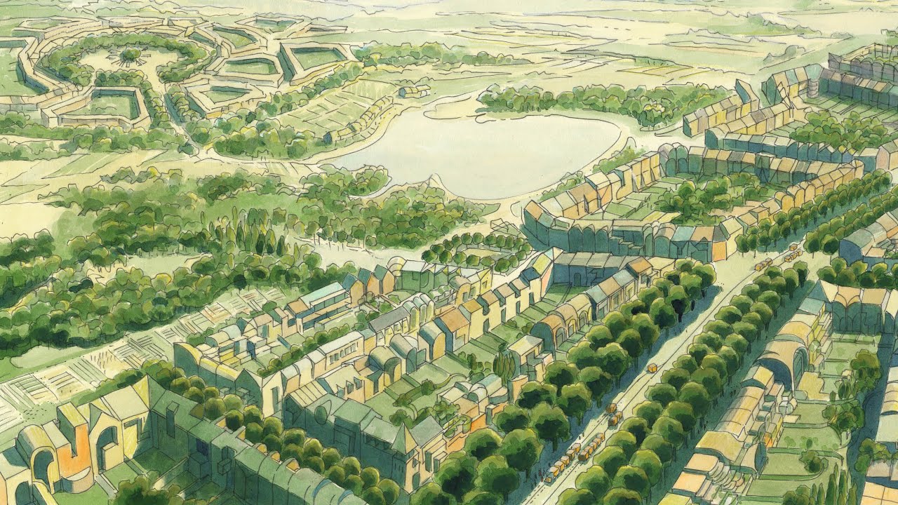La cité à maillage polygonal par Luc Schuiten