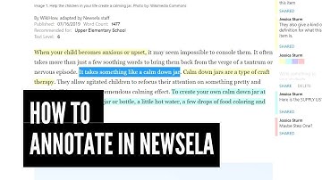 How to: Annotate in Newsela