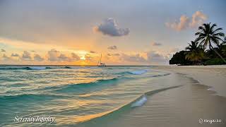 🌅 6 Minutes of Golden Sunset Ocean Waves 🌊 | Relaxing Nature Sounds for Sleep,Study-Relaxation | 4K
