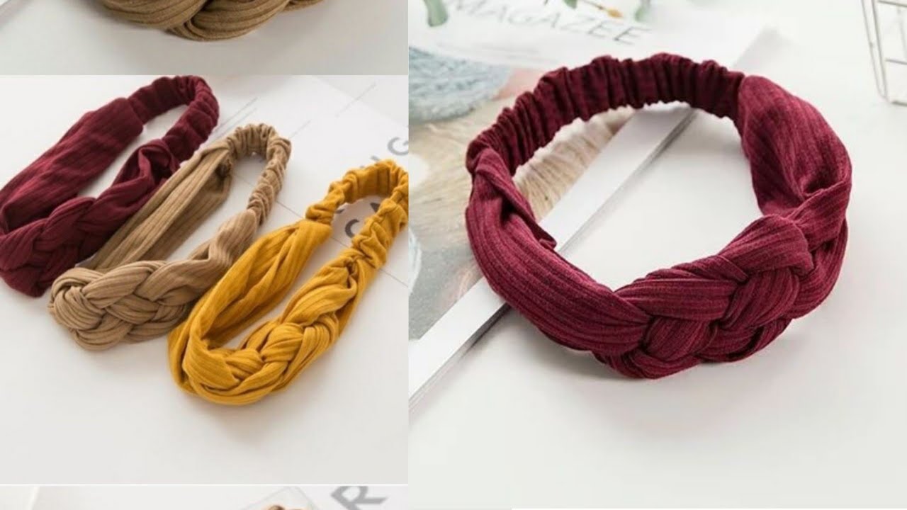 💓Diadema Turbante, Nudo Trenzado🌟para Adultos Diy Turban Headband