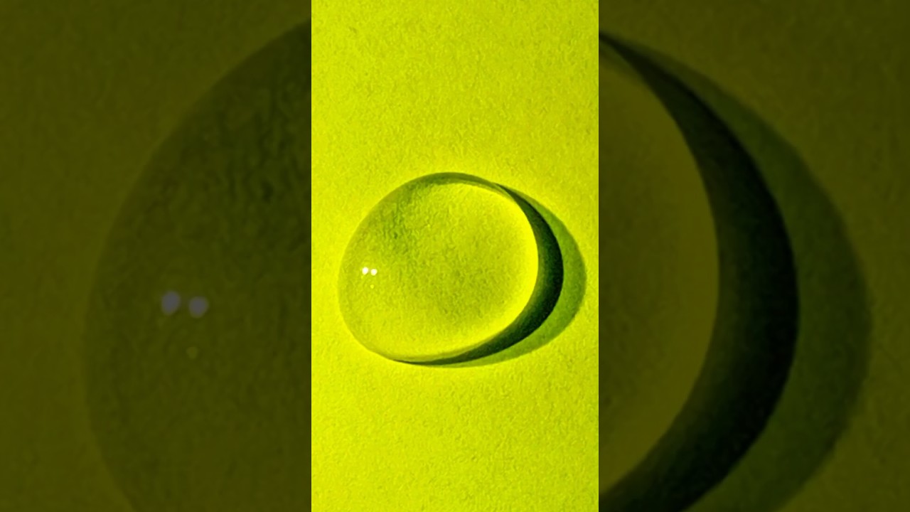 Allah Name Reflected in a Water Drop 💧 | Arabic Calligraphy Art #Shorts