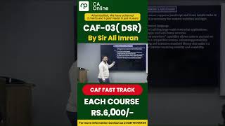 CAF-03 (DSR) | Java Introduction by Sir Ali Imran | CAF Fast Track