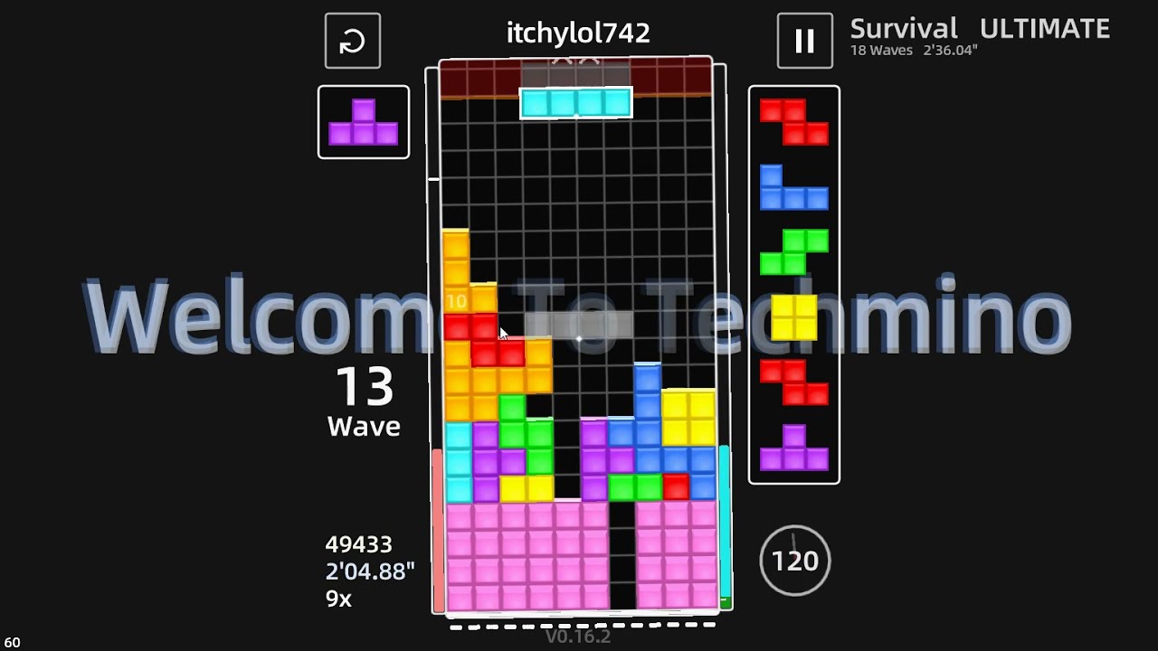 Techmino Survival Ultimate (Non-cheese survival) - YouTube