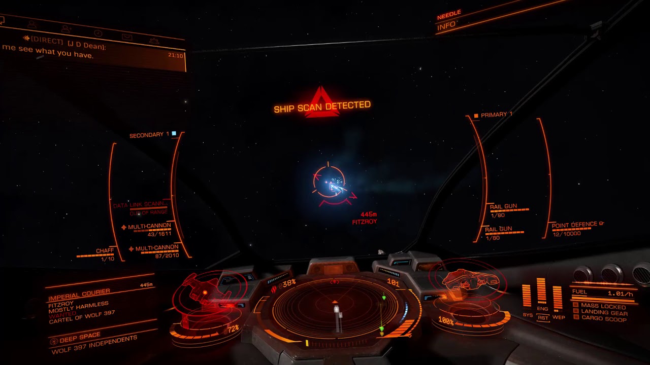 Elite Dangerous hull tank Viper Mk4 vs Threat 2 Weapons Fire Detected USS YouTube