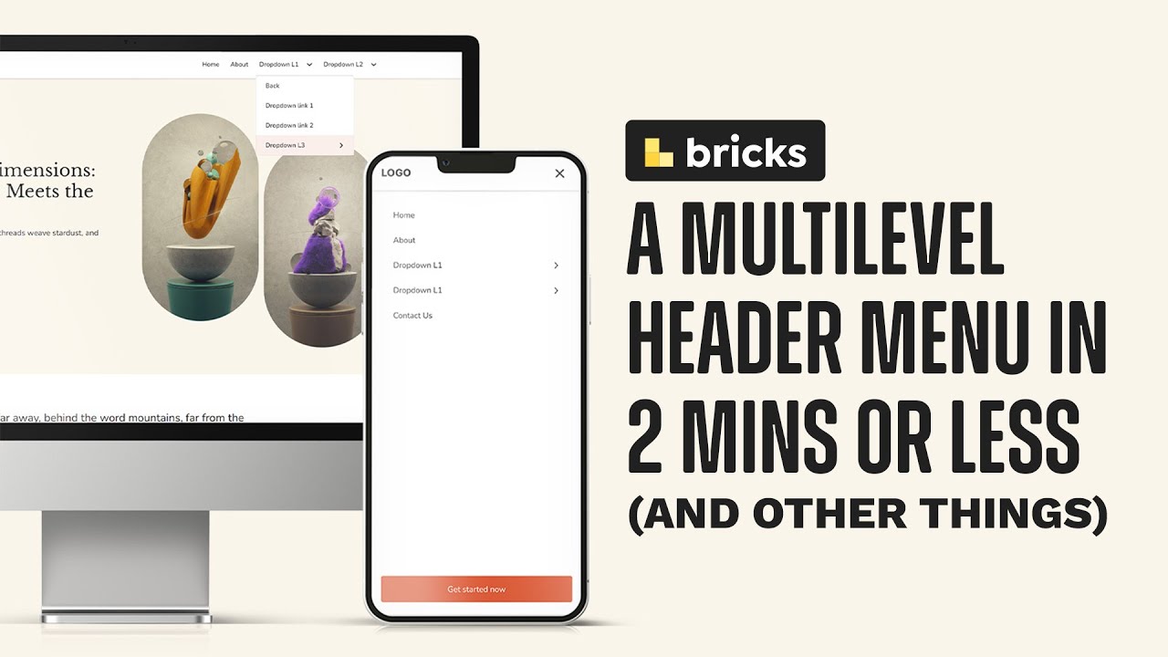 Setting up the Multilevel Header Template for Bricks Builder - YouTube