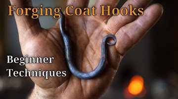 How to Forge Coat Hooks - Colonial Style - Begginer Blacksmithing Techniques