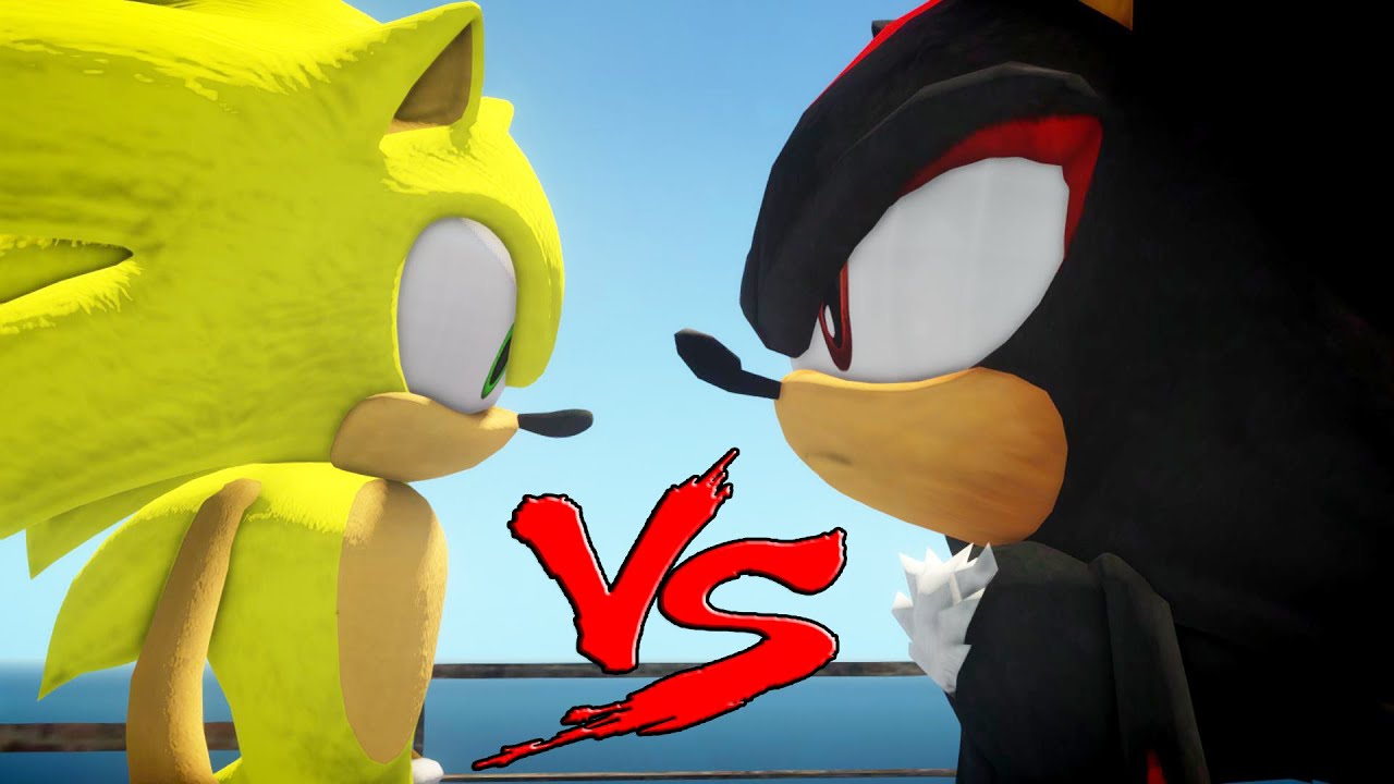 SUPER SONIC VS SHADOW THE HEDGEHOG - YouTube