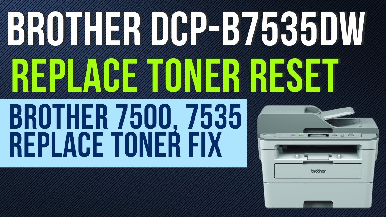 7535 Brother 7535 Toner reset | Brother DCP-B7535DW printer Reset| How To ...