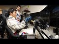 山本尚貴、ホンダHSV-010のシミュレーターをドライブ